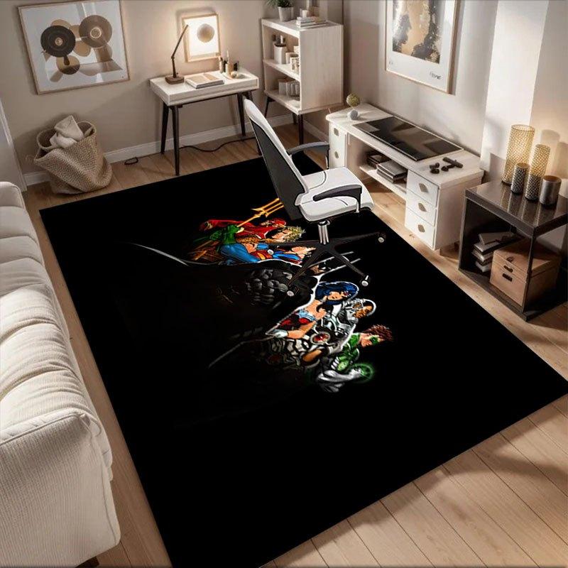 Justice League Superhero Group Wallpaper Print Office Mat Home Decor Gift For Halloween & Christmas LC34 60cm by 90cm