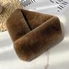 Women's Genuine Rex Rabbit Fur Breathable Fashion Scarf Winter Neck Warmer with Magnetic Closure