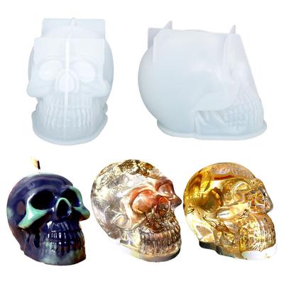 DIY-Totenkopf-Silikonformen für Kunstharz-Ton-Handwerk, Halloween-Heimdekoration