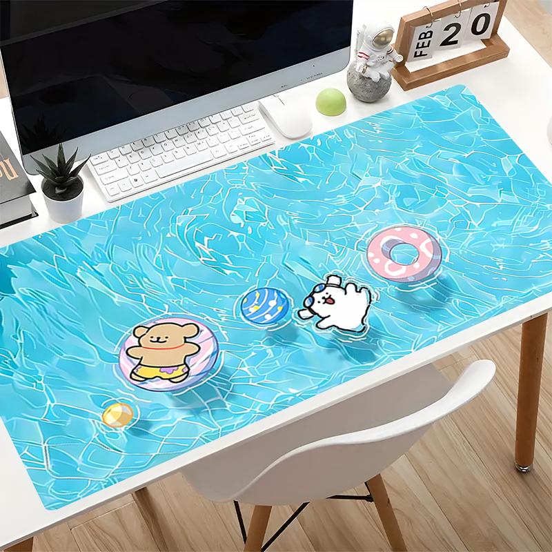 Anime Dog Mouse Pad Summer themed cartoon table mat Non-slip Computer Accessories kawaii Keyboard Pad E-sports Gaming Mousepad