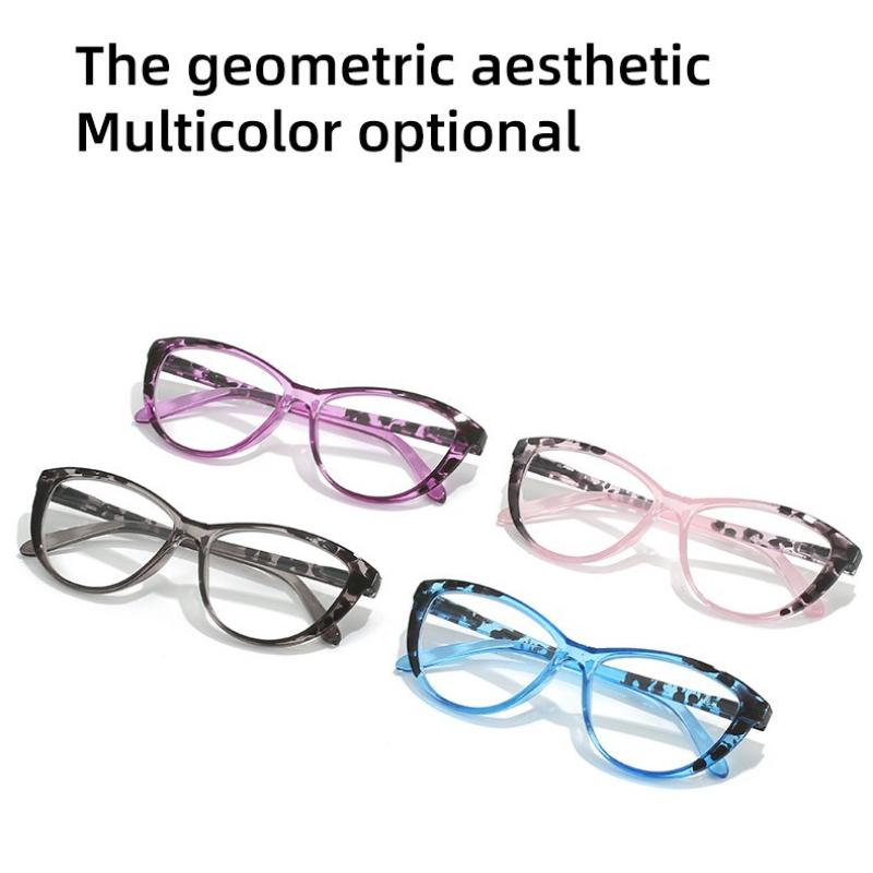 Ultra-Light Reading Glasses Stylish Cat-Eye Frames for Presbyopia Glasses Large-Frame Comfortable Blue Light Blocking Glasses