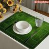 Soccer Football Field Heat Resistant Washable Table Placemats Kitchen Dining Decor 4 Piece Set