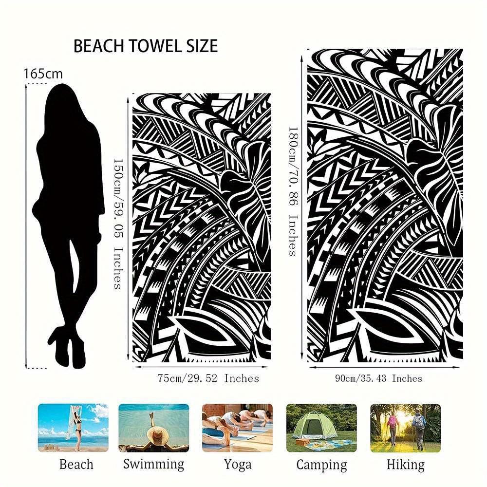 Abstract Tribal Beach Towel Sarong Wrap Boho Geometric Print Fabric Resort Poolside Bath Blanket Home Decor Gift