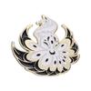 Charming Metal Crane Shape Brooch Fashionable And Decorative Enamel Pin All For