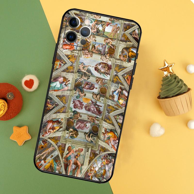 Michelangelo Art Phone Case For iPhone 17 Pro Max 17Air 16E 15 14 13 12 11 16 Pro Max Mini Shockproof Cover