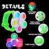 12Pcs Glowing Tops LED Light Up Fidget Spinner Bracelets for Kids Birthday Gifts Party Supplies Carnival Prizes Goodie Bags Stuffers