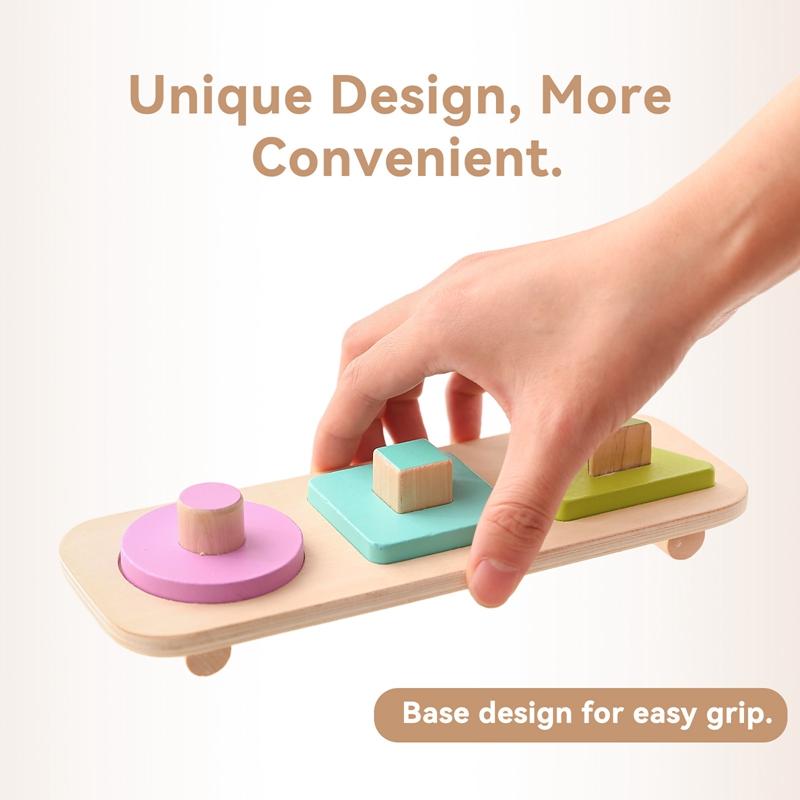 Montessori Education Baby Toys 0 12 Months Wooden Puzzle Shape Pairing Toys Baby Sensor Toys Boy Girl Toys Baby Accessories Gift