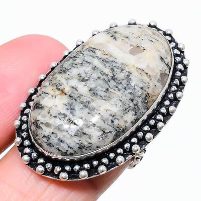 K2 Blue Azurite Gemstone 925 Sterling Silver Jewelry Ring Size 7.5 Z2k66