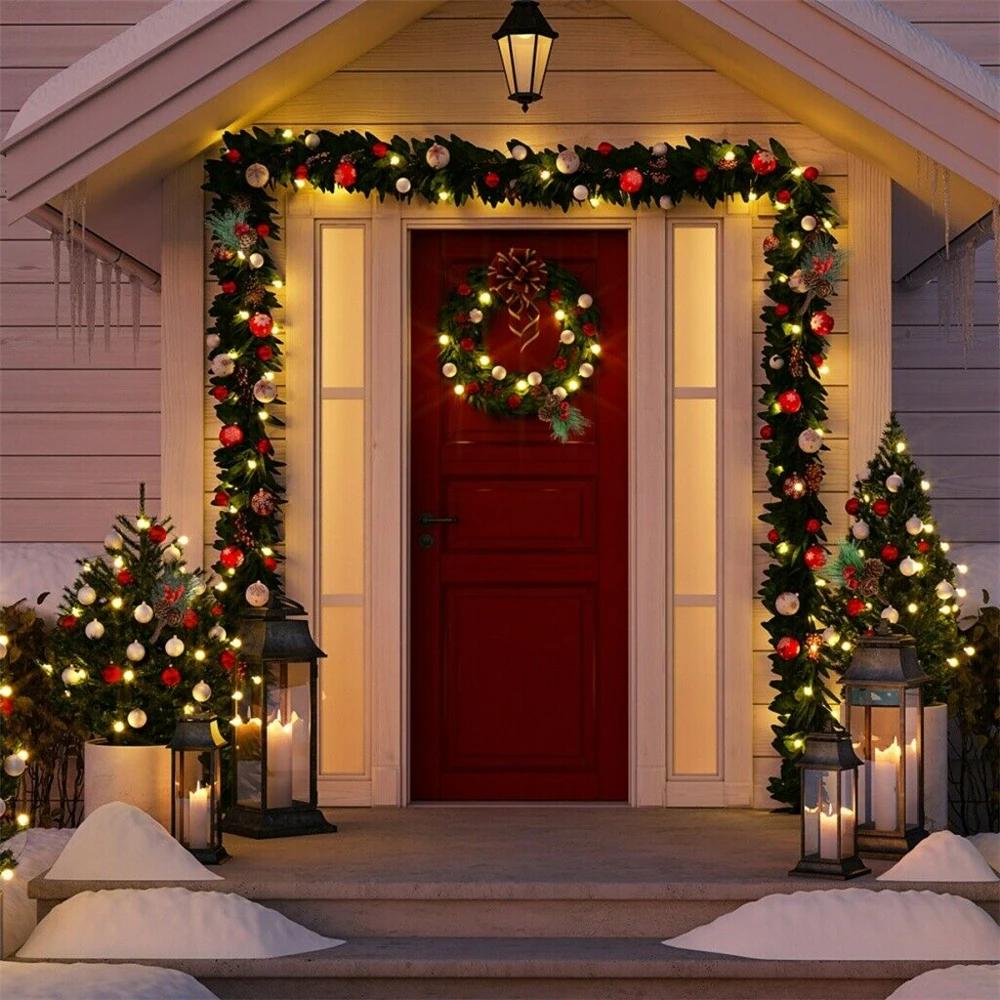 5pcs Christmas Artificial Pinecone Red Berry Stem Home Party Decor Simulation Pine Cone for Christmas Tree Pendant Decorations