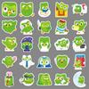 50 Trendy Duolingo Green Owl Stickers for Laptops & Headphones