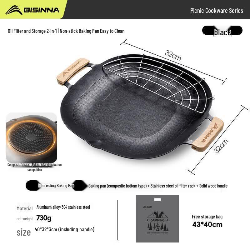 Beishanlang Portable Non-stick Outdoor Grill Pan