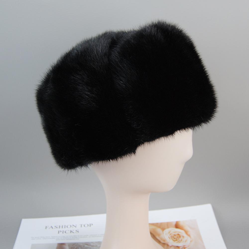 

Лидер продаж, роскошная женская шапка из натурального норкового меха, новинка 2022 года, зимняя зимняя шапка унисекс из натурального норкового меха, шапки-бомберы, шапки 59cm-61cm чёрный