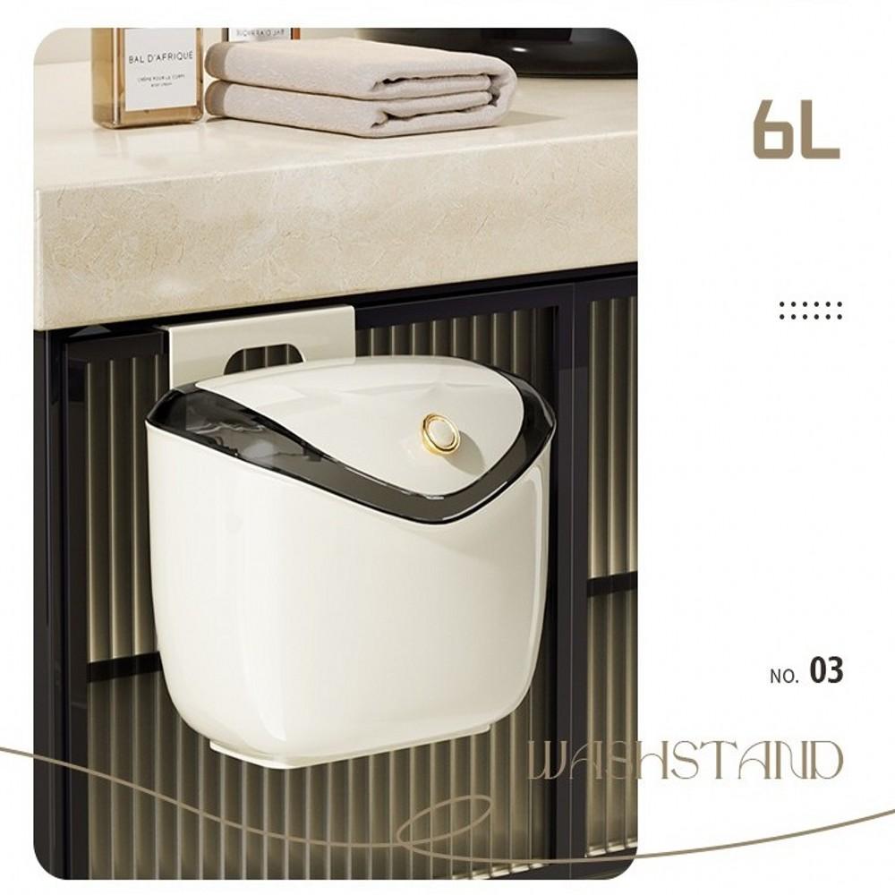 

Hanging Trash Can - Lightweight Mountable Garbage Can for Convenient Cleaning - Large Capacity Small Counter Trashcan