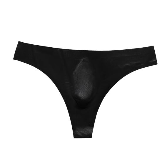 

Мужские трусы с высокой эластичностью, облегающие трусики с буквенным принтом, сексуальные спортивные трусики для спортзала, тонкое бесшовное нижнее белье из ледяного шелка XXL чёрный