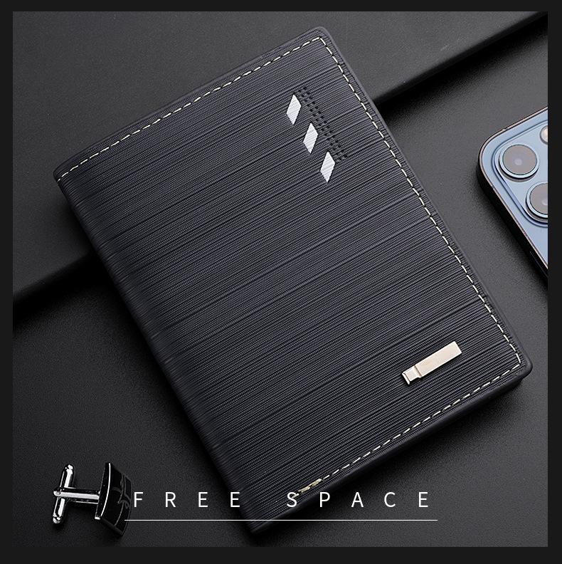 Men's Horizontal PU Leather Wallet - Korean Style Card Holder In-Stock