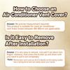 White Air Conditioning Hole Cover Plastic Wall Hole Decoration  Flat Aesthetic Finish Adaptable