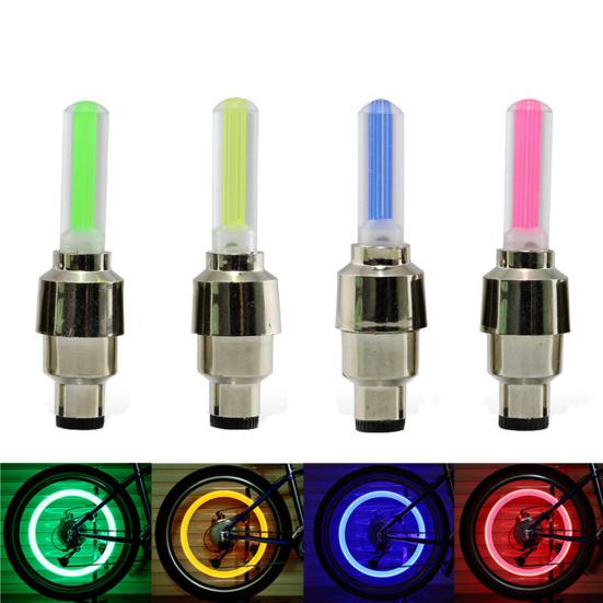 PVC Tire Valve Cap Lamp High Brightness Vibration Sensing High Strength Bike Wheel Lamp Cycling Equipment