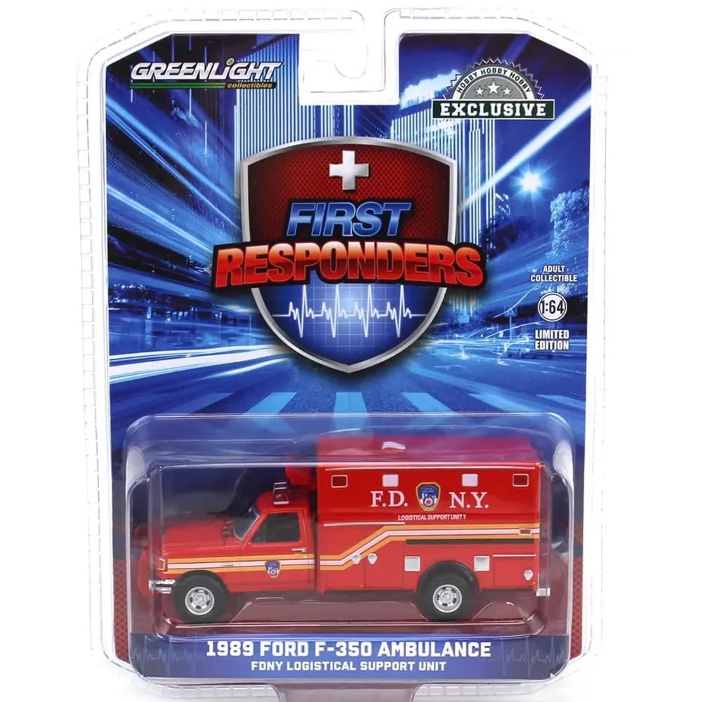 

GREENLIGHT 1989 FORD АМБУЛАНЦИЯ FDNY ОТДЕЛ ЛОГИСТИЧЕСКОЙ ПОДДЕРЖКИ Greenlight масштаб 1989 Ford Ambulance FDNY Отдел логистической поддержки 1/64 масштаб F-350 1/64 зелёный