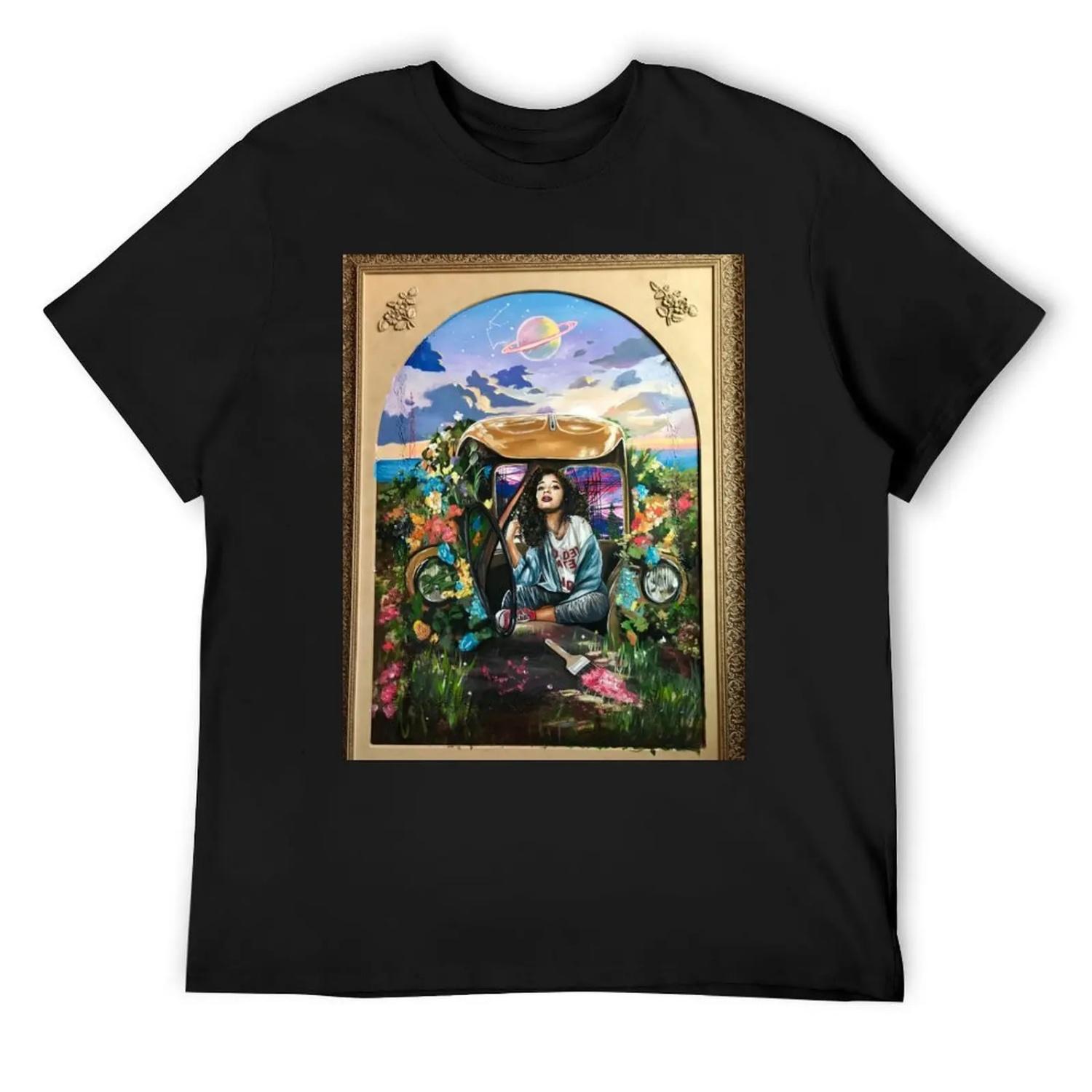 Футболка с Моной Лизой летние топы футболки синий архив большой размер мужская одежда XXXXXL чёрный