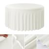 4/5/6FT Round Tablecloth Circular Polyester Table Cover Polyester Table Cloth for Hotel Banquet Birthday Party Table Decor