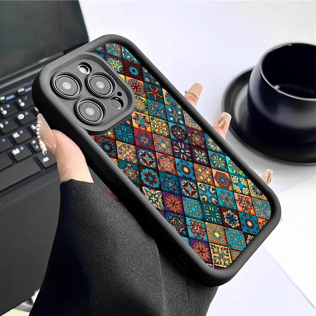 Exotic Sandstone Staircase iPhone 15/16/17 Case with Black Groove Design