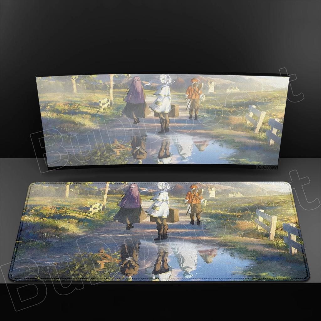 Exquisite Wallpaper Anime Sousou No Frieren Mouse Pad XXL HD Printing Mousepad Hot Large Game Non-slip Rubber MousePad Table Mat