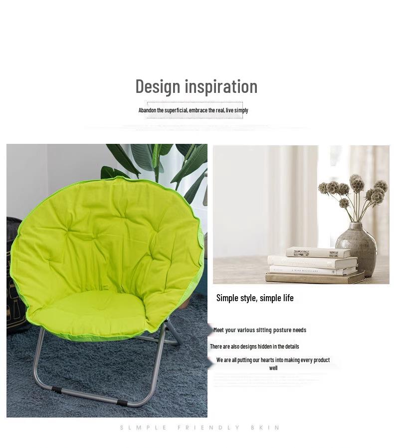 Składane krzesło rozkładane Moon - Idealne na balkon, do sypialni lub na przerwy obiadowe.