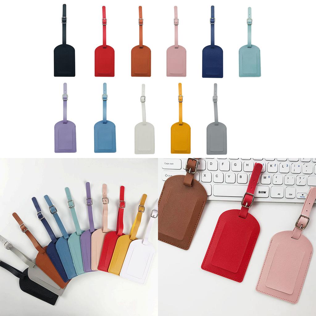 PU Leather Luggage Tag Light Soft Travel Accessories Travel Luggage Tag Boarding Pass Suitcase Tag