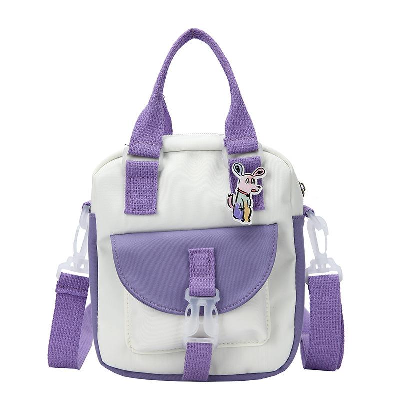 Fashion contrasting color portable small bag women's 2025 new shoulder messenger women's bag simple personalized small cloth bag