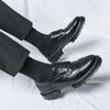 Freizeitschuhe aus echtem Leder für Herren, britische spitze Geschäftskleidung, Bürokleidung, koreanische Version, Herrenschuhe mit Erhöhung der Körpergröße