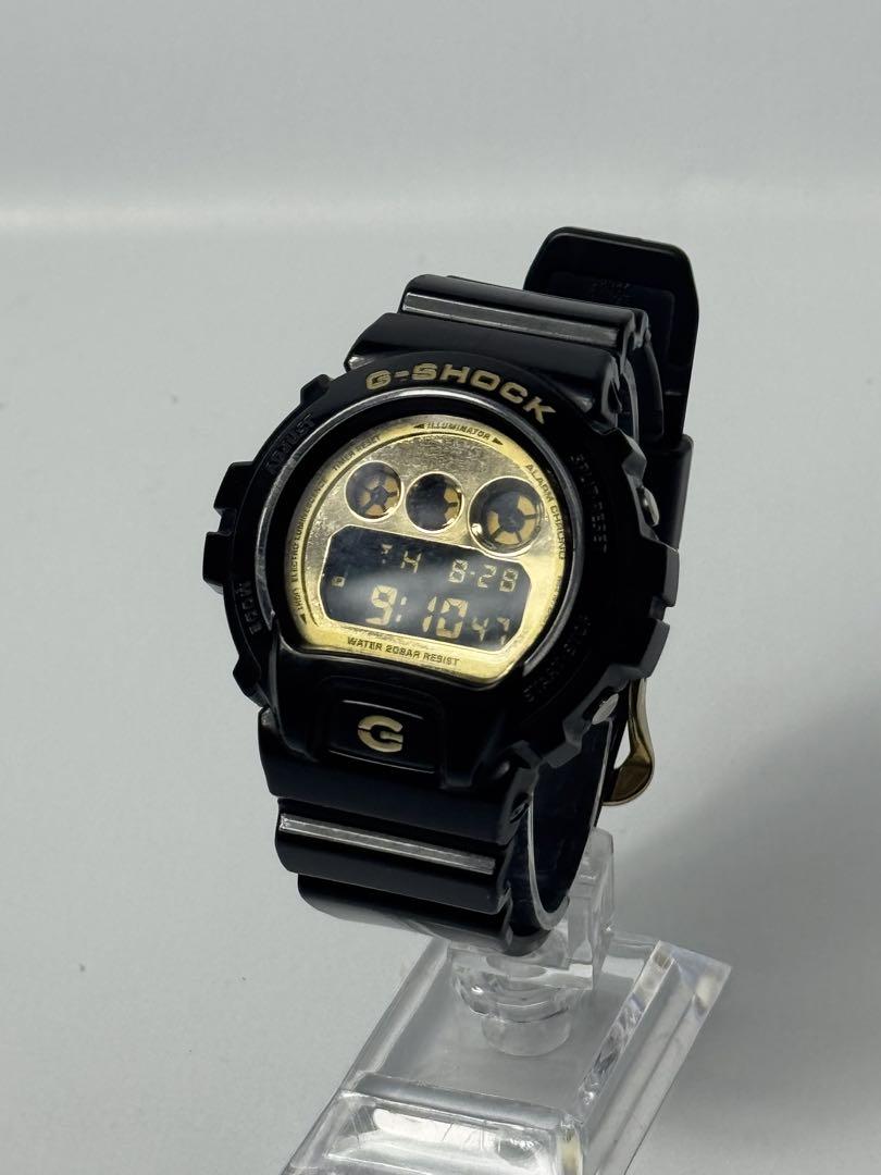 

[USED] G-SHOCK DW-6900 series black x gold battery replaced and cleaned