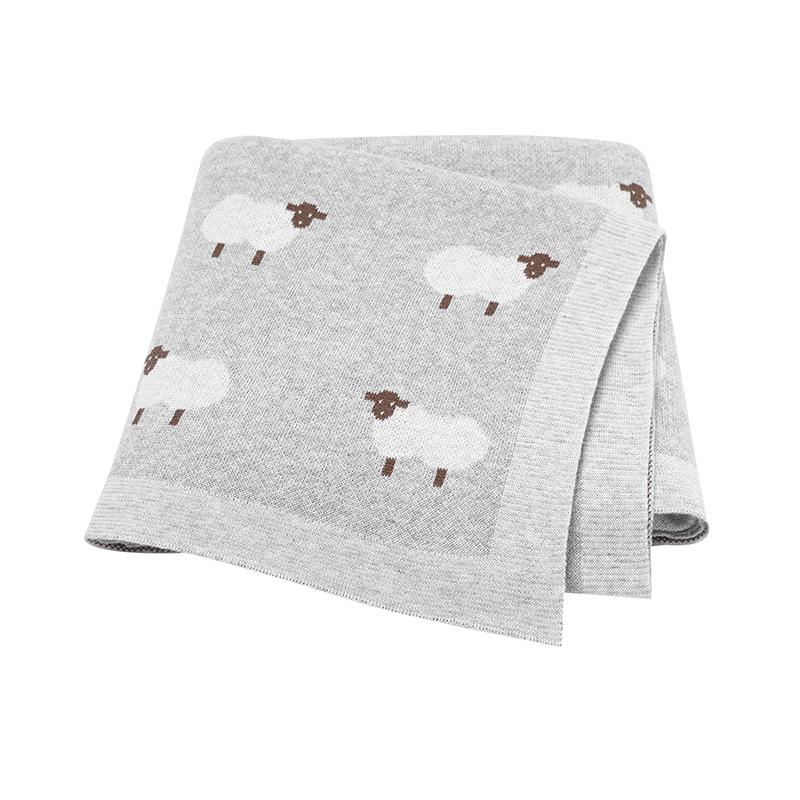 Baby Cotton Blankets Knitted Newborn Boys Girls Stroller Nursery Swaddle Wrap Cuddle Quilts 90*70cm Infant Toddler Receiving Mat