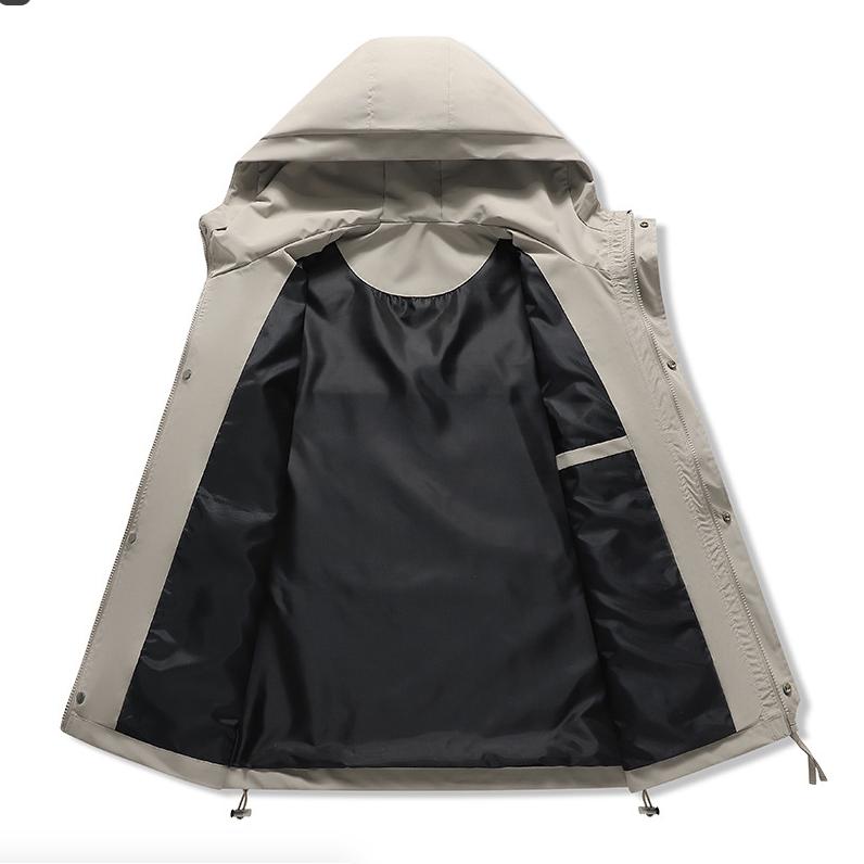 Jugendmode Mode Einfarbige Jacke Schlicht und Vielseitig Winddichte und Regenfeste Jacke