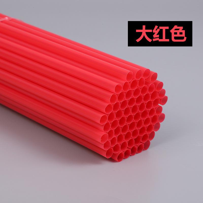 WIKHOSTAR 100 Pcs Colorful Plastic Long Disposable Drinking Straws Eco-Friendly DIsposable Straws