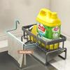 Kitchen Sink Organizer Stainless Steel Cleaning Tools Holder for Sponge Cleanser Rag Drain Storage Rack