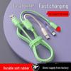 Tri-Connector Fast Charging Cable for Apple, Android, and Type-C Devices