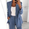 2024 Autumn Women's European & American Fashion Lapel Slim Cardigan Suit Jacket