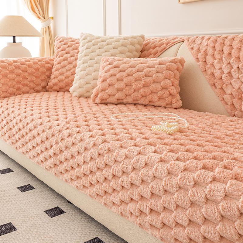 

Плюшевая подушка для дивана, зимняя высококачественная нескользящая зимняя утолщенная ткань для сиденья из натуральной кожи 70*70cm