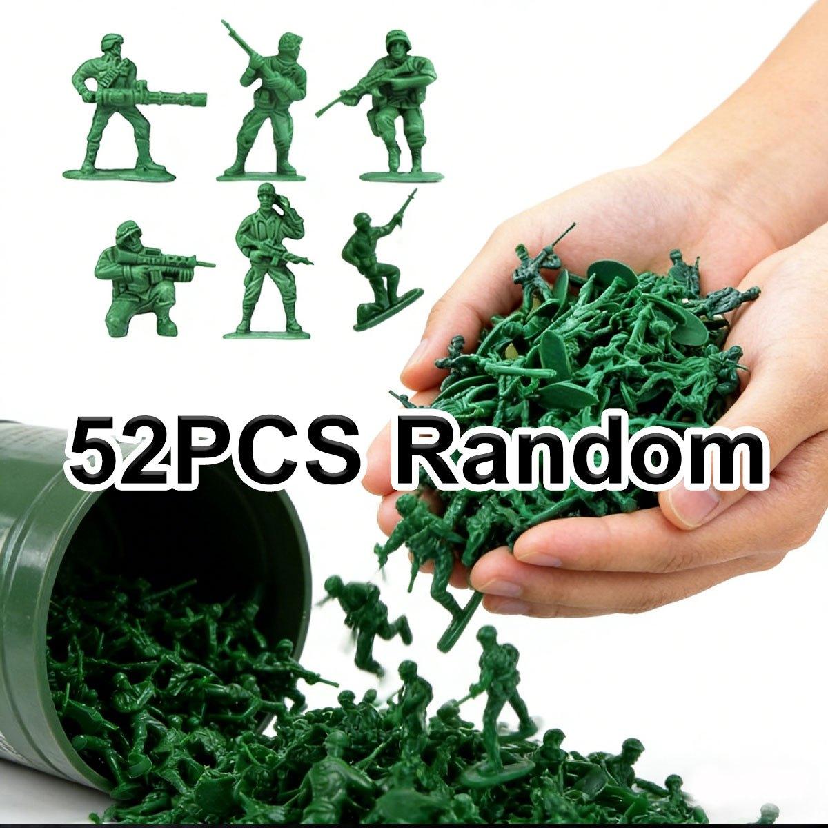 

52pcs 5cm Green Military Tactical Soldier Miniatures - Army Model Figures for Collectors, Diorama Displays & Military ZSY