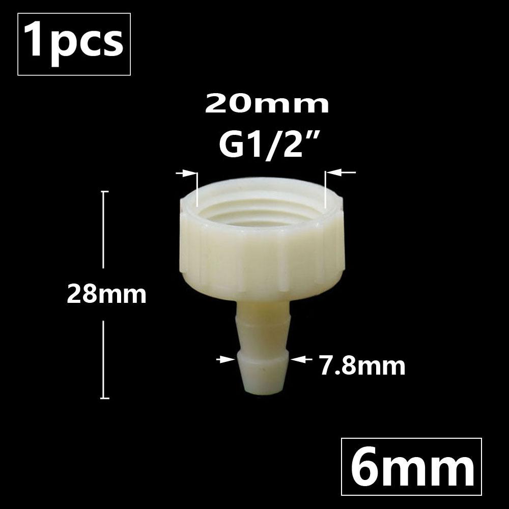 

1I2 Female Thread To 4/6/8/10/12/14/16/20mm Hose Barb Connector Plastic Pipe Fittings Water Hose Coupler Tube Adapter