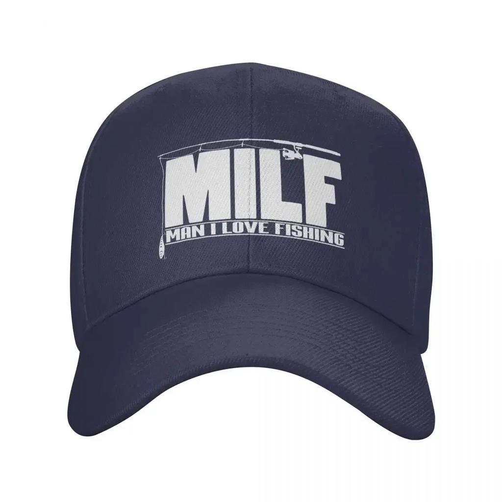 Classic Milf Man I Love Fishing Baseball Cap Men Women Adjustable Fisherman Fish Gift Dad Hat Sports Snapback Caps