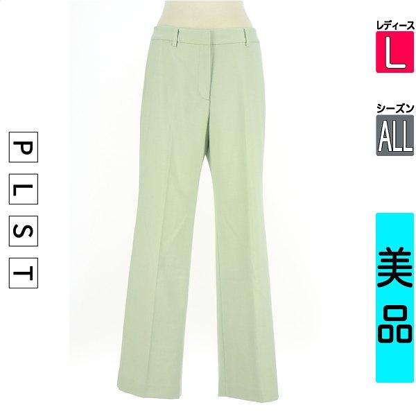 PLST Pants Women s All Season Yellow Green/Light Green L Slacks Color Pants [Used] [Used Clothes] [Sale]