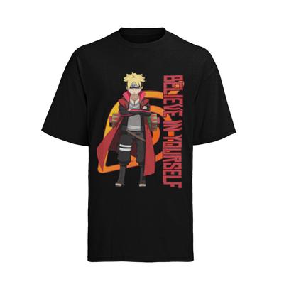 Boruto Naruto Uzumaki Anime sasuke Ninja Uomo T-Shirt Cotone Biologico