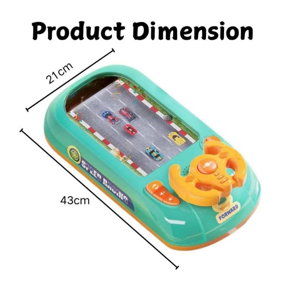Plastic Kids Toy Racing Car Arcade Green Grey Play Console Game  for Boys and Girls