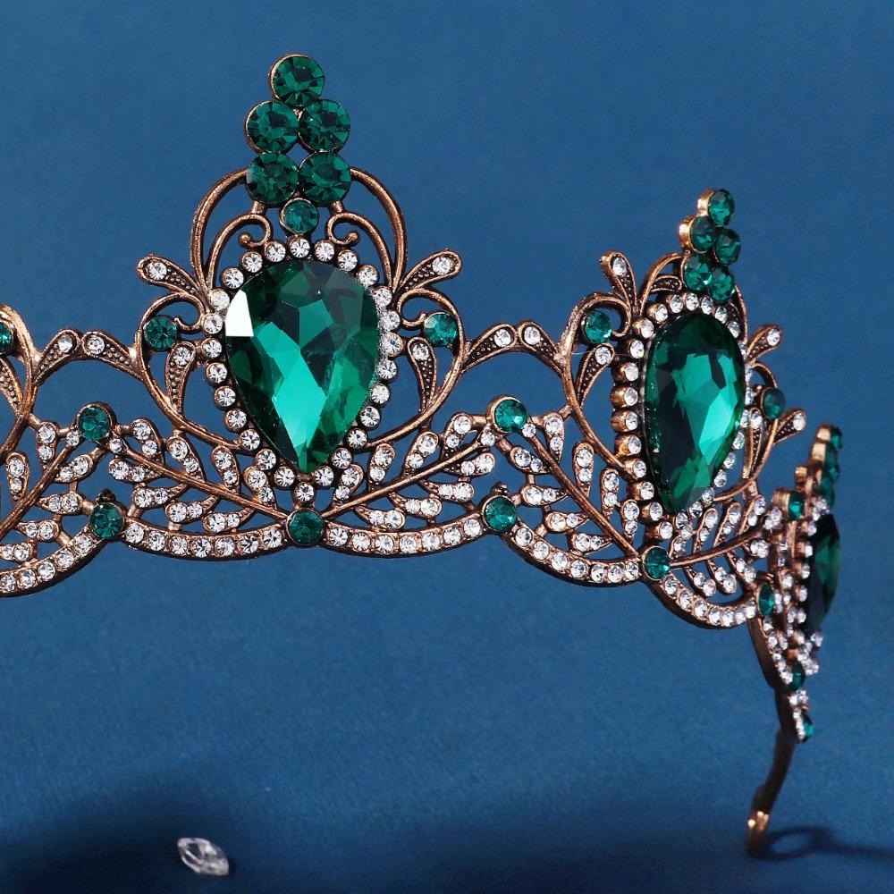 Luxury Baroque Crown Shiny Rhinestone Crown Fashion Princess Tiara  Bridal