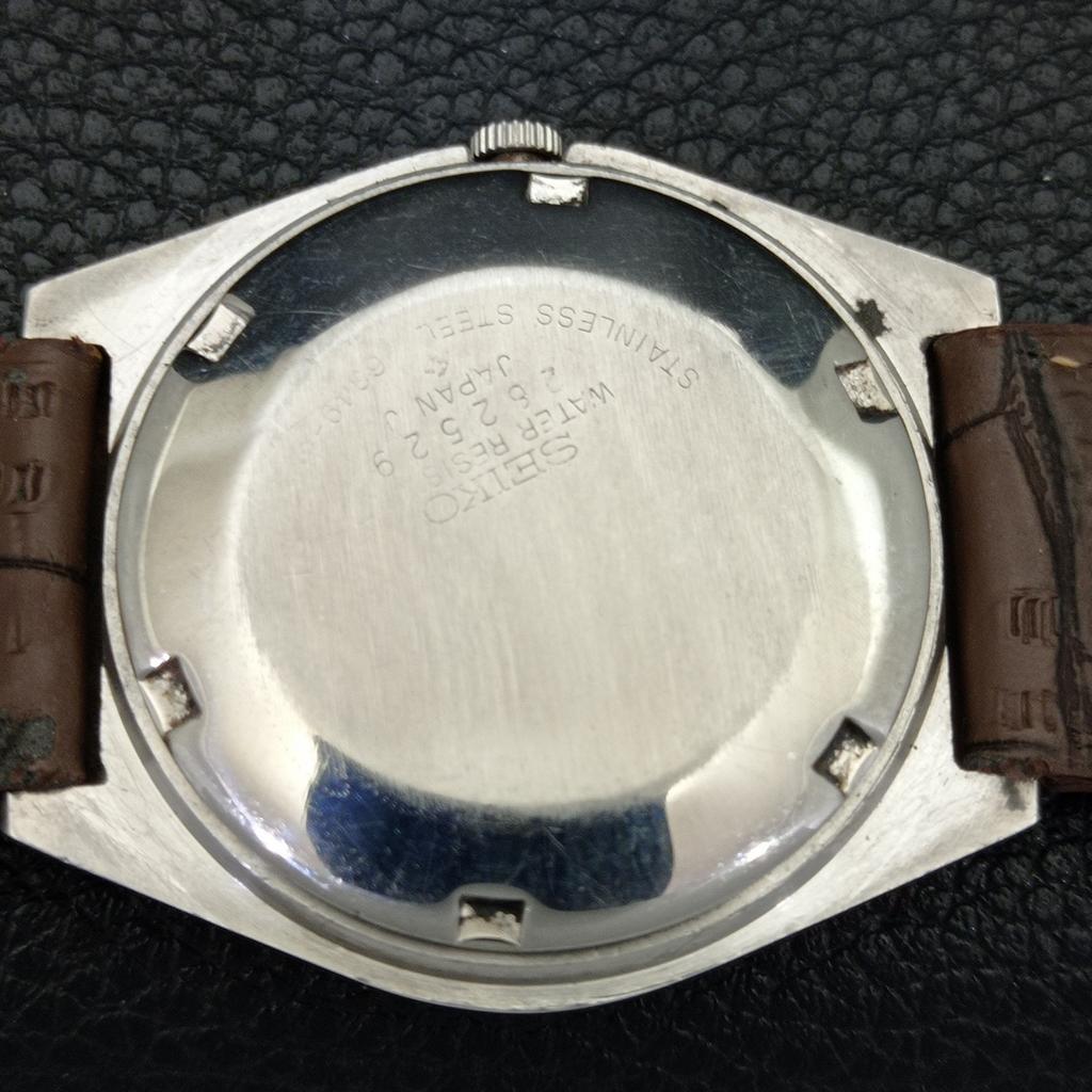 VINTAGE SEIKO AUTOMATIC 6309A JAPAN MENS GREEN COLOR DIAL WATCH A701646-5