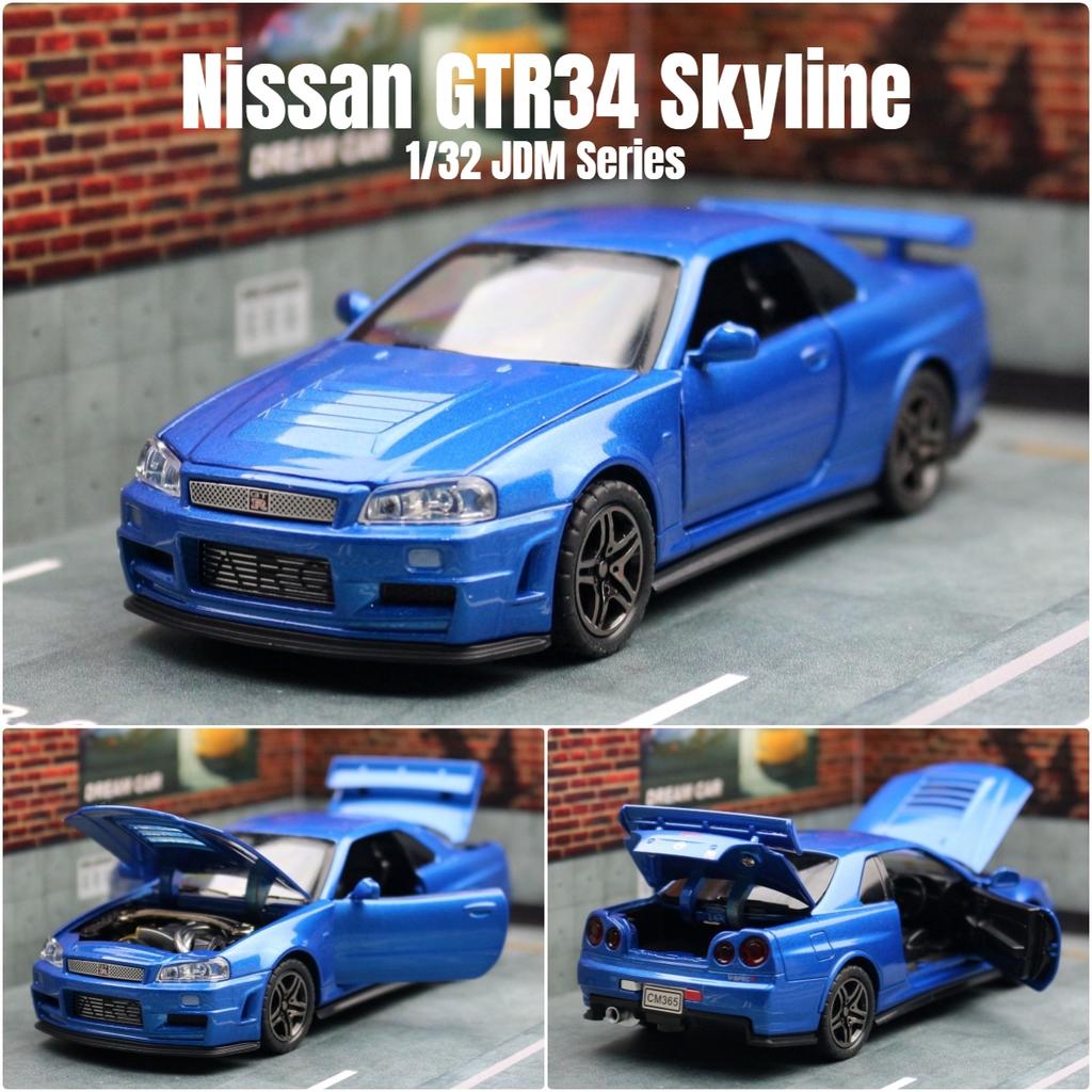 APU1 1/32 Nissan Skyline GTR R35 Nismo GT3 Racing Toy Car Model For Children RMZ CiTY Diecast Alloy Miniature Sound Light Collection