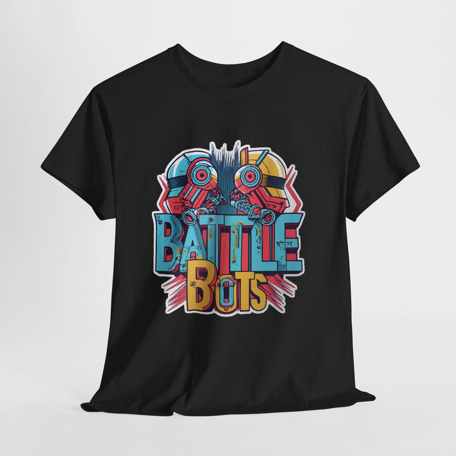 Battle Bots Retro Graphic T-Shirt, Robot Battle Tee, Gamer Shirt, Sci-Fi Robot Tee, Vintage Style Unisex Shirt, Gift for Robot Fans 2XL