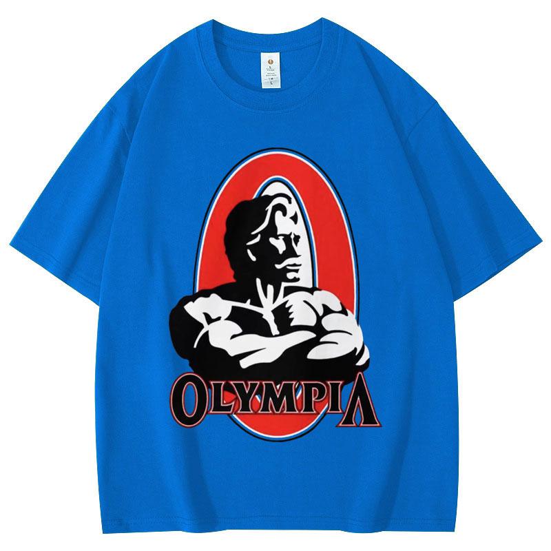 Limitiertes Olympia Gym Fitness T-Shirt Herren Damen Kleidung Mode Vintage Kurzarm T-Shirts Sommer Lässig Locker Baumwoll T-Shirts