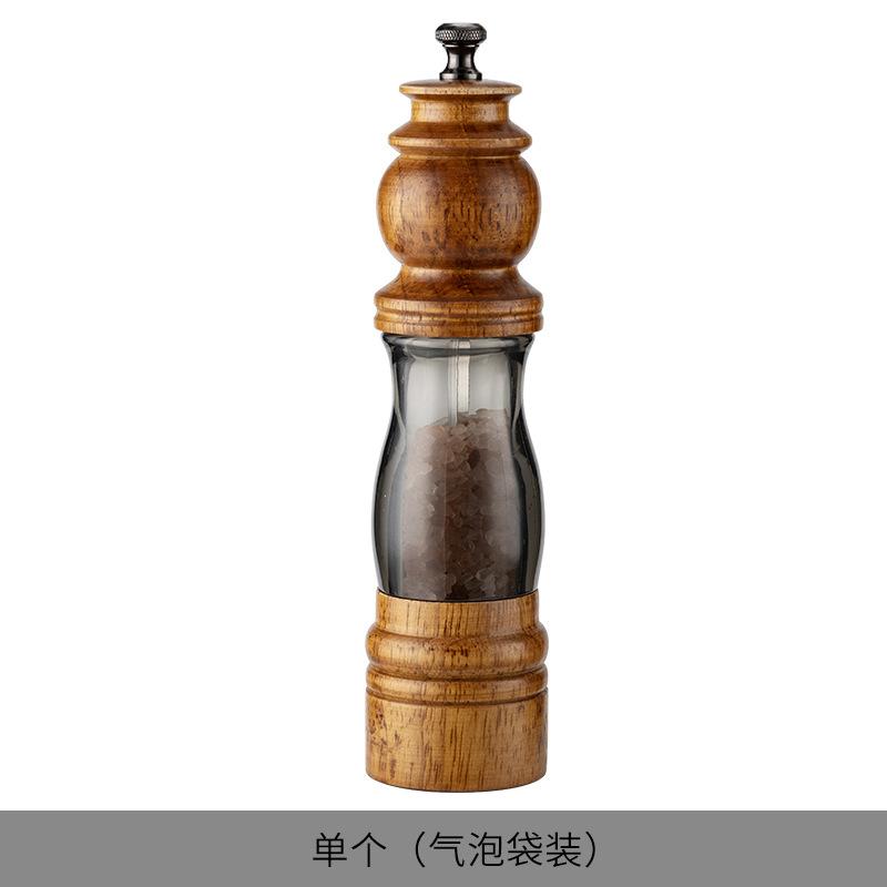 Rosewood Manual Grinder with Tray Natural Solid Wood Coffee Spice and Pepper Grinder Jar Kitchen Ingredient Grinding Container